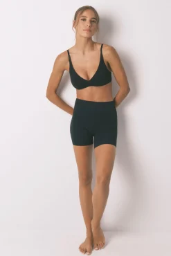 Calça de roupa interior de algodão preto