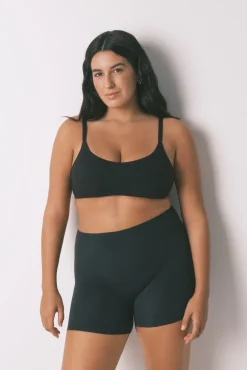 Calça de roupa interior de algodão preto