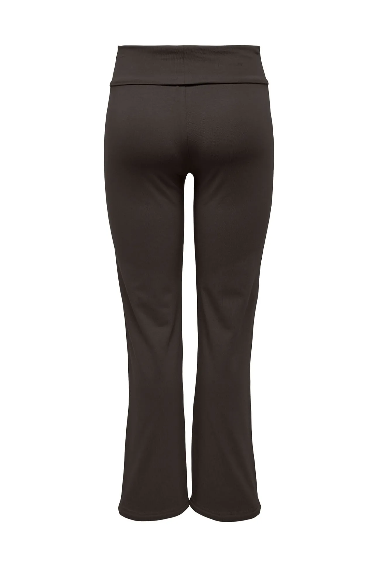 Calça flare com cintura franzida