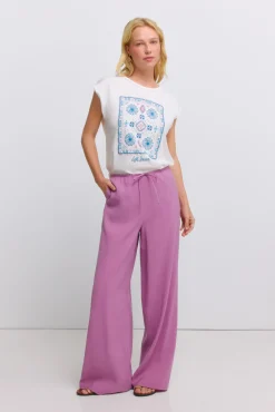 Calça jogger wide leg