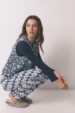 Calças compridas estampada boho