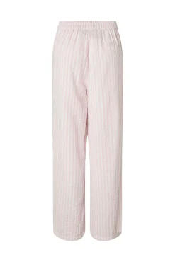 Calça às riscas com estrutura