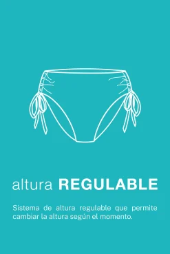Calcinha de biquíni com amarração lateral.