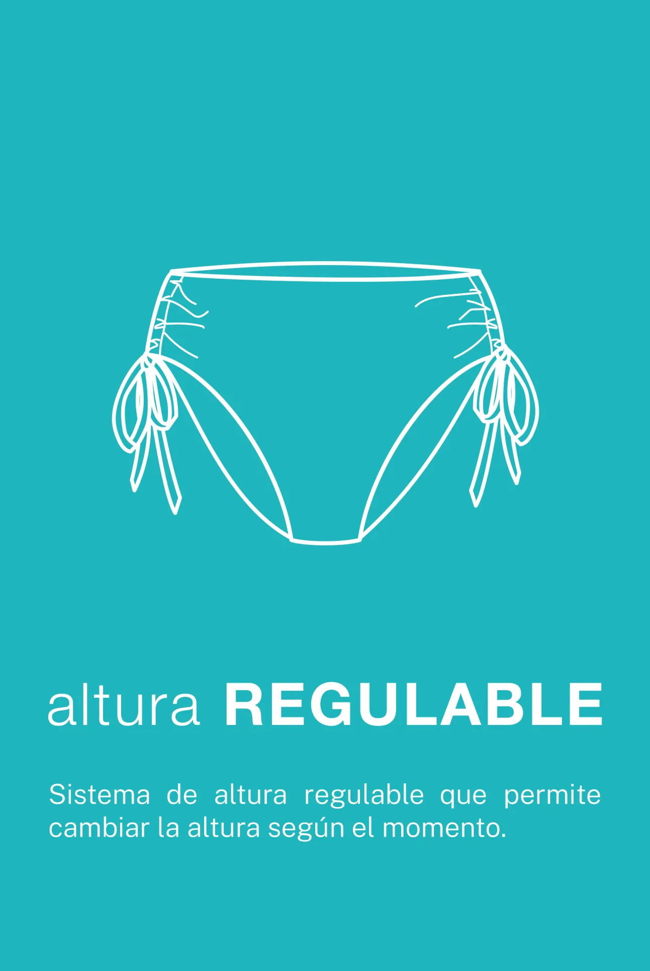 Calcinha de biquíni com amarração lateral.