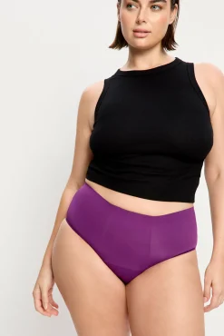 Calcinha menstrual sem costura de cintura alta