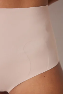 Calcinha nude de alta redução e push-up