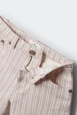 Calções de riscas rosa para menina