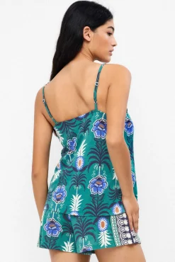 Calções de algodão estampado de ananases