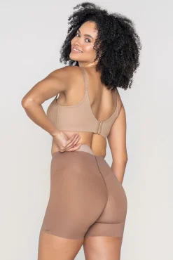 Calções de controle com almofadas removíveis para levantar o bumbum