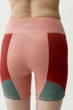 Calções desportivos Darana coral vermelho/verde