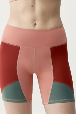 Calções desportivos Darana coral vermelho/verde