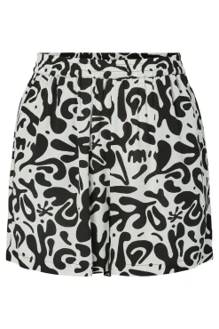 Calções em viscose ECOVERO™ estampados