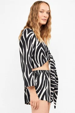 Calções estampado de zebra
