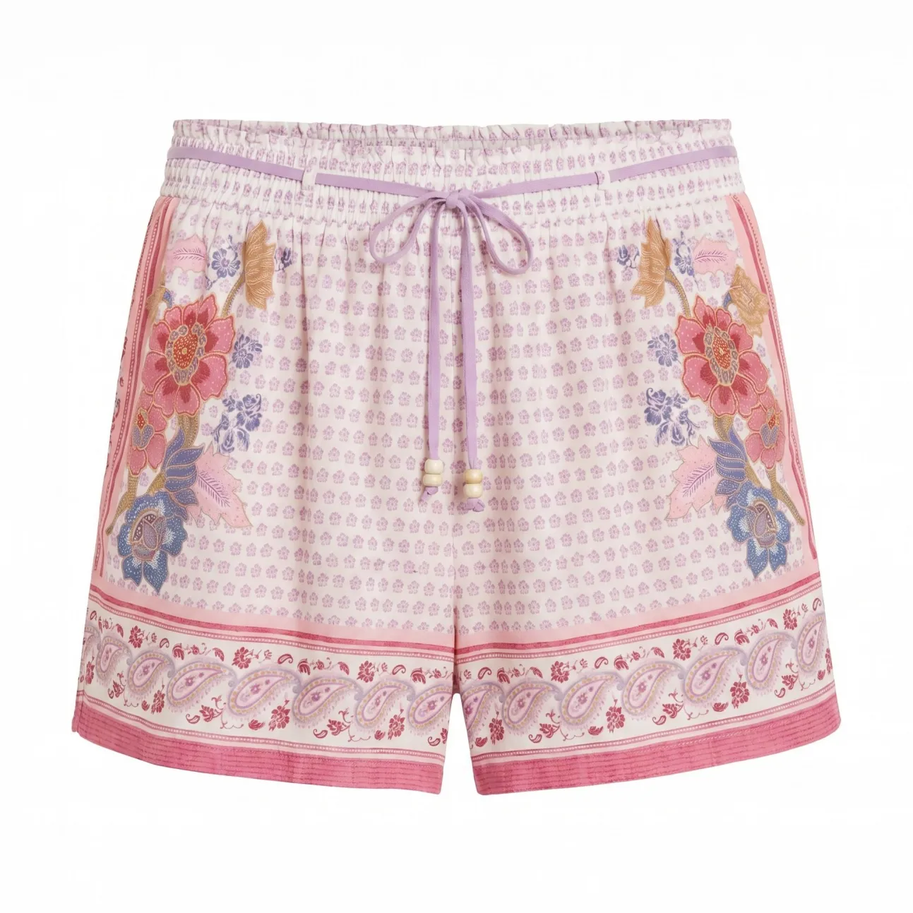 Calções estampados multicoloridos