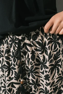 Calções estampados preto