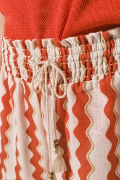 Calções estampados vermelho