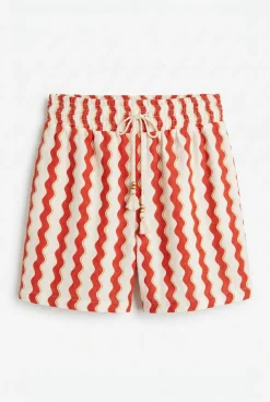 Calções estampados vermelho