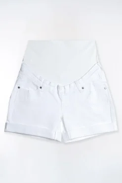 Calções maternity denim brancos