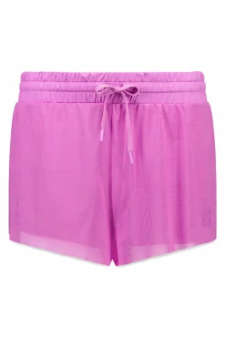 Calções ultraleve em tecido mesh rosa