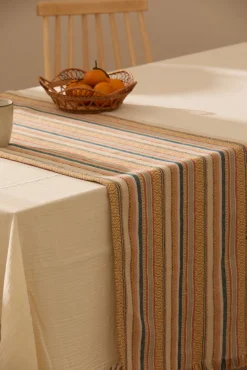 Caminho de mesa em algodão 50x150