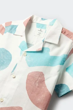 Camisa de manga curta pinceladas para menino