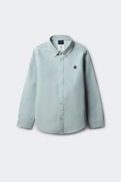 Camisa de menino com cotoveleiras