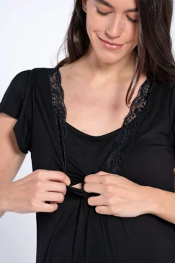 Camisa de amamentação manga curta