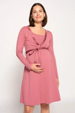 Camisa de dormir amamentação com print de gravata