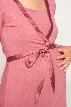 Camisa de dormir amamentação com print de gravata