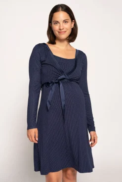 Camisa de dormir amamentação com estampado de gravata