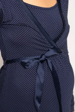 Camisa de dormir amamentação com estampado de gravata