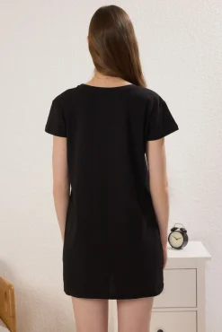 Camisa de dormir curta em algodão