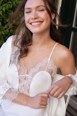 Camisa de dormir curta em crepe noa