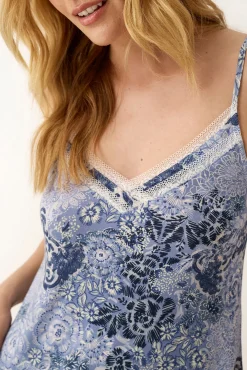 Camisa de dormir de lingerie estampado floral