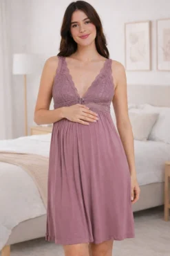 Camisa de dormir lingerie com renda