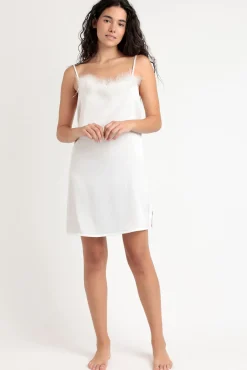 Camisa de dormir noiva plumas marabú Luxe