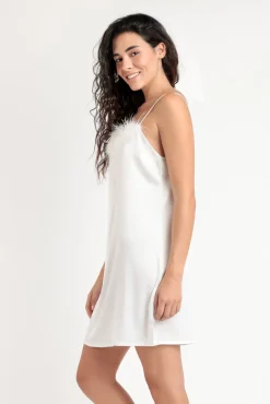 Camisa de dormir noiva plumas marabú Luxe