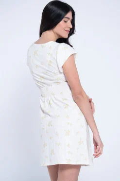 Camisa de dormir pré-mamã com estampado de flores
