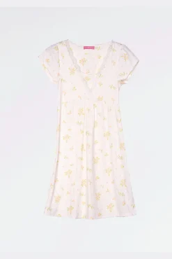 Camisa de dormir pré-mamã com estampado de flores