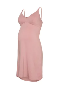 Camisa de dormir pré-mamã e amamentação com alças ajustáveis