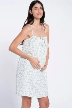 Camisa de dormir pré-mamã em plumeti
