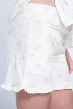 Camisa de dormir pré-mamã estampada de flores