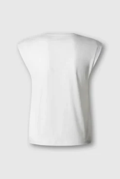 Camisa sem mangas gola redonda