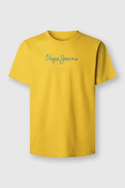 Camiseta de algodão com logo