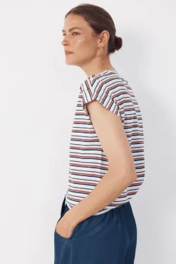 Camiseta básica com botões dourados