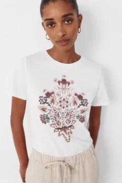 Camiseta com estampa floral