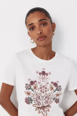 Camiseta com estampa floral