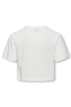 Camiseta cropped com estampado frontal
