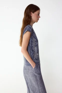 Camiseta estampado bandana