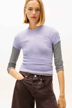 Camiseta justa de manga curta